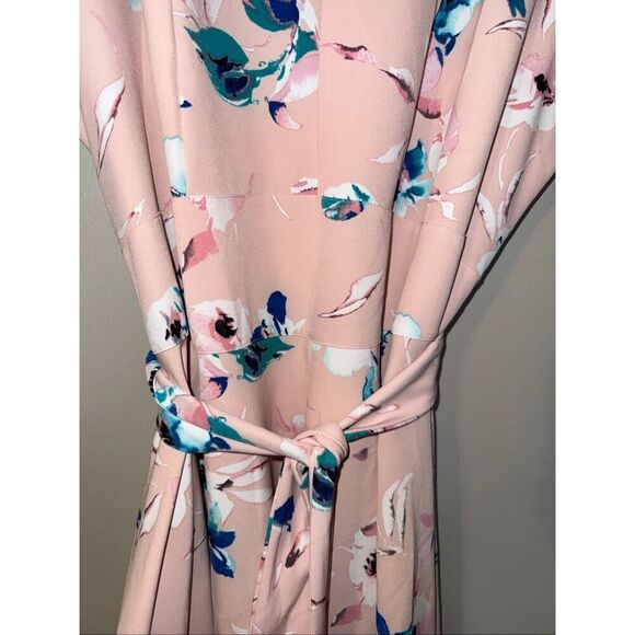 Lane Bryant Size 18 Lena High Low Dress Pastel Pink Blue Floral Modest Feminine - Picture 9 of 15